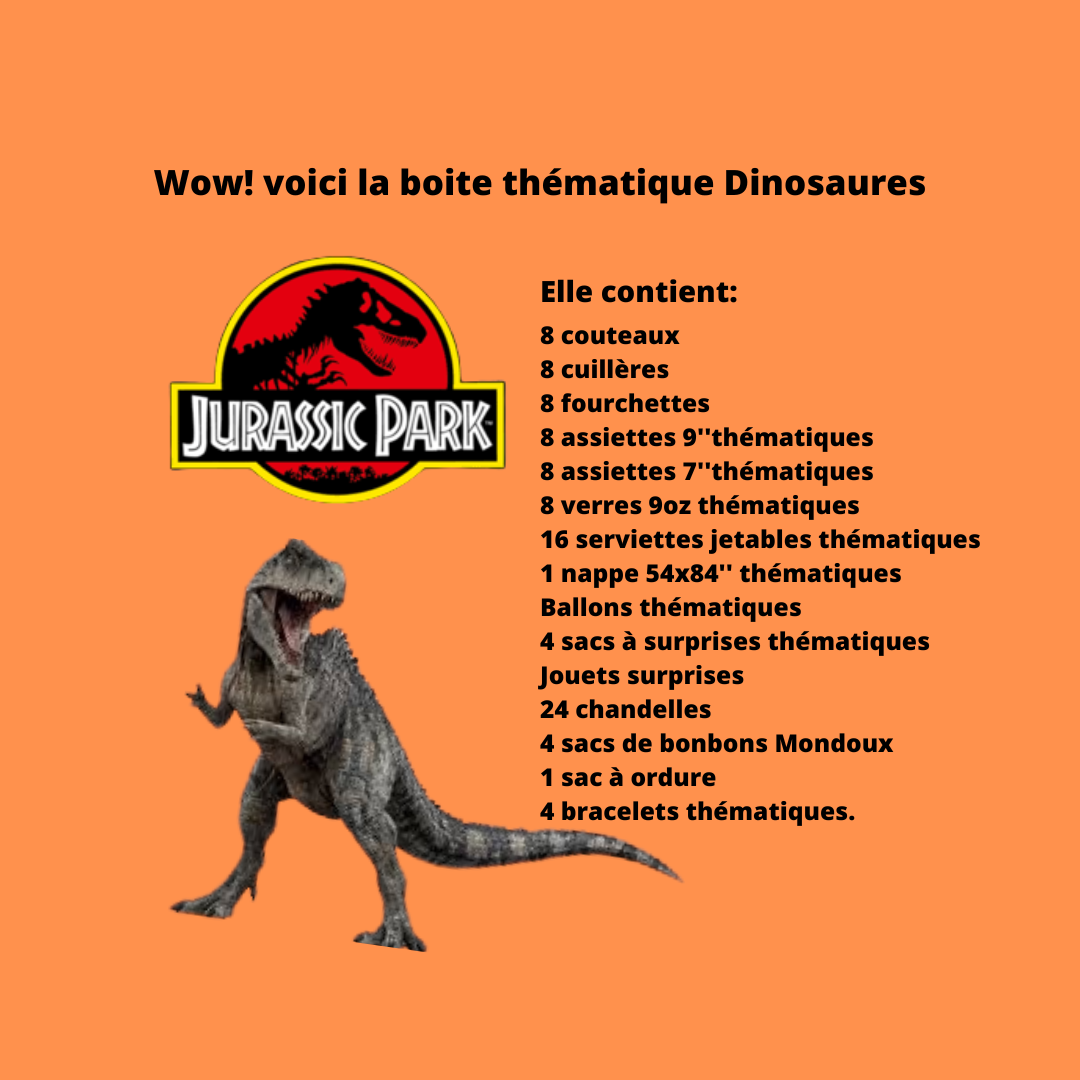 Boîte Party Dinosaures - Jeux Gonflables de la Capitale